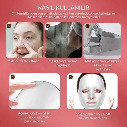 Led Yüz Terapi Maskesi